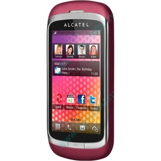 Красно-розовый телефон Alcatel One Touch 818 (Новочеркасск)